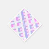 Pastel Colors Summer Stripes personaliseren Servet (Hoek)