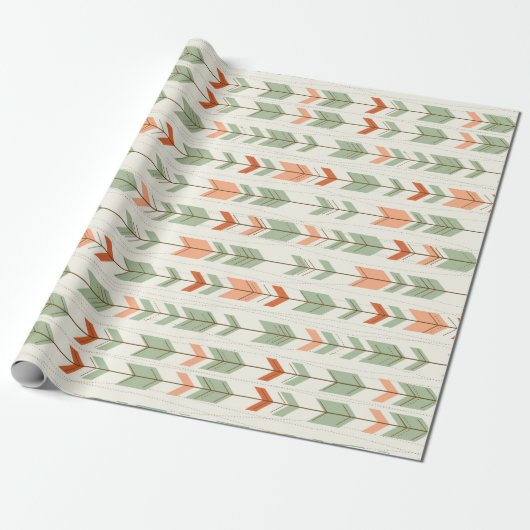 Pastel Colors Tribal Arrows Patroon Cadeaupapier (Uitgerold)