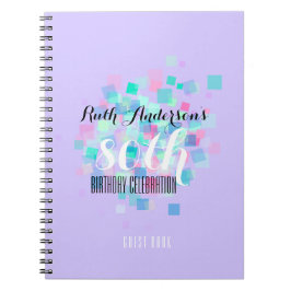 Pastel Colors V 80th Birthday Party Guest Book Notitieboek