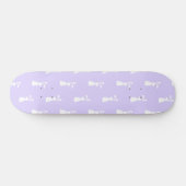 Pastel Colour Bunny Pattern Blue Background Pet Persoonlijk Skateboard (Horizontaal)
