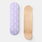Pastel Colour Bunny Pattern Blue Background Pet Persoonlijk Skateboard (Voorkant)