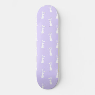 Pastel Colour Bunny Pattern Blue Background Pet Persoonlijk Skateboard