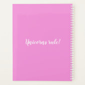 Pastel Colour Unicorn Universe Spiral Planner (Achterkant)