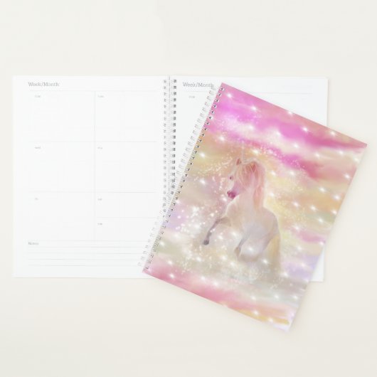 Pastel Colour Unicorn Universe Spiral Planner (Display)