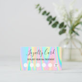 Pastel Colours Loyalty Card Visitekaartje (Staand voorkant)