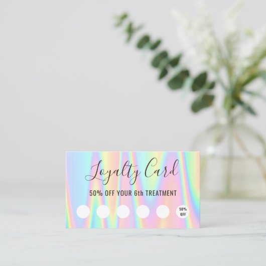 Pastel Colours Loyalty Card Visitekaartje (Staand voorkant)