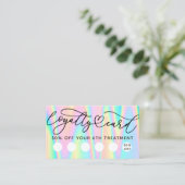 Pastel Colours Loyalty Card Visitekaartje (Staand voorkant)