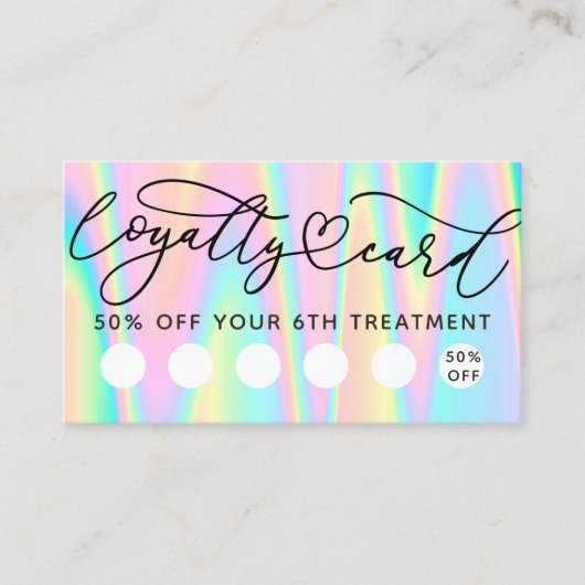 Pastel Colours Loyalty Card Visitekaartje (Voorkant)