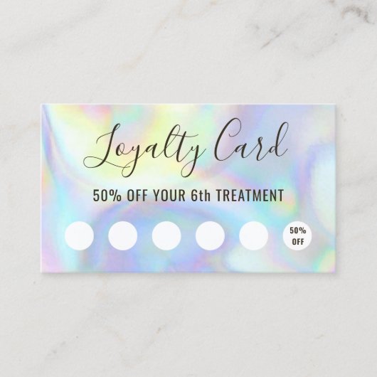 Pastel Colours Loyalty Card Visitekaartje (Voorkant)