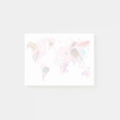 Pastel Comestics-Wereldkaart Post-it® Notes (Voorkant)