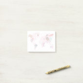 Pastel Comestics-Wereldkaart Post-it® Notes (Op bureau)