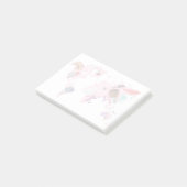 Pastel Comestics-Wereldkaart Post-it® Notes (Schuin)