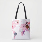 Pastel Comestics-Wereldkaart Tote Bag (Voorkant)