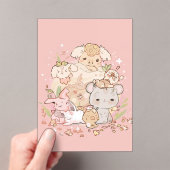 Pastel Companions in Bloom Acryl Uitnodigingen (Insitu (Draagbaar))