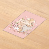 Pastel Companions in Bloom Acryl Uitnodigingen (Laagn)