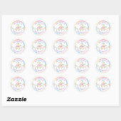 Pastel Confetti 2e Verjaardag Favoriet Sticker (Vel)