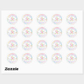 Pastel Confetti 6e Verjaardag Favoriet Sticker (Vel)