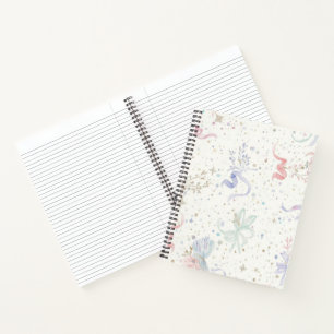 Pastel Confetti Baby Shower Patroon   Zachte Roze  Notitieboek