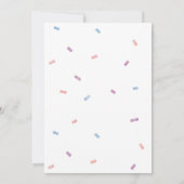 PASTEL CONFETTI BABY SPRINKLE MODERN MINIMAL | KAART (Achterkant)
