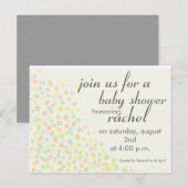 Pastel Confetti Briefpapier Uitnodiging Briefkaart (Voorkant / Achterkant)