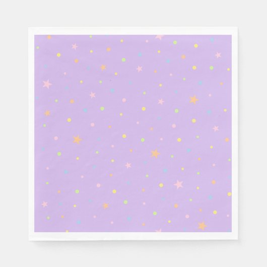 Pastel Confetti en Sterren Servet (Voorkant)
