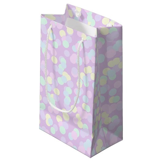Pastel Confetti Gift Bag Klein Cadeauzakje (Voorkant Gekanteld)