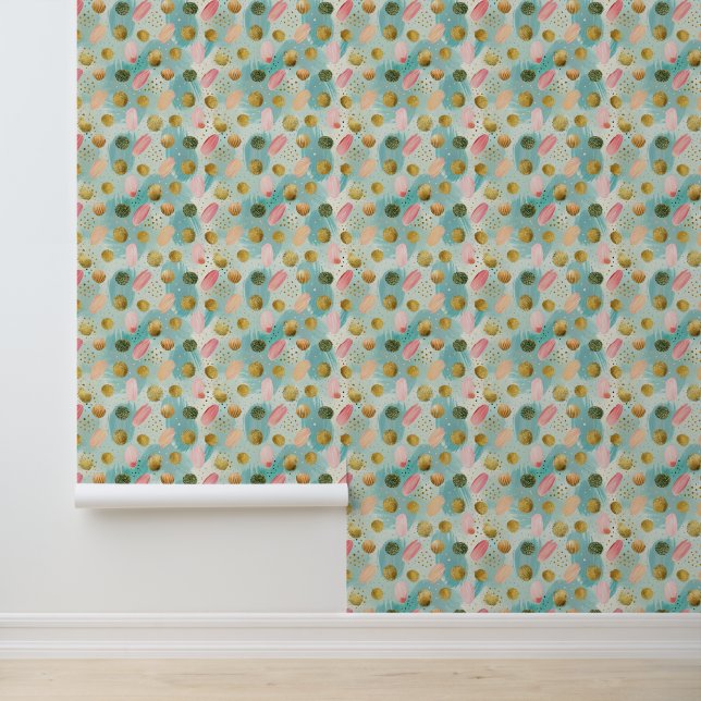 Pastel Confetti Glitter Abstract Patroon (2) Behang (Applicatie)