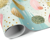 Pastel Confetti Glitter Abstract Patroon (2) Cadeaupapier (Rol Hoek)