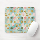 Pastel Confetti Glitter Abstract Patroon (2) Muismat (Met muis)