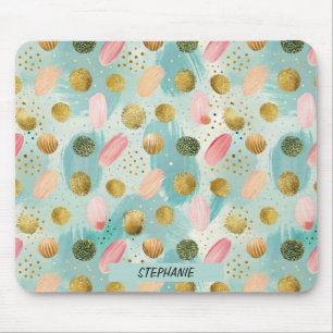 Pastel Confetti Glitter Abstract Patroon (2) Muismat
