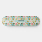 Pastel Confetti Glitter Abstract Patroon (2) Persoonlijk Skateboard (Horizontaal)