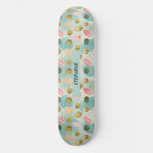 Pastel Confetti Glitter Abstract Patroon (2) Persoonlijk Skateboard (Voorkant)