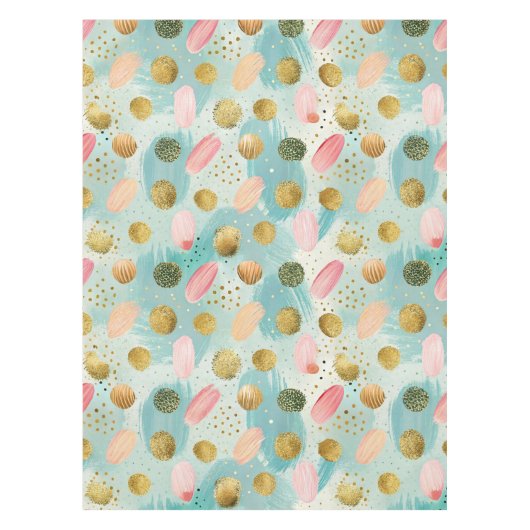 Pastel Confetti Glitter Abstract Patroon (2) Tafelkleed (Voorkant)