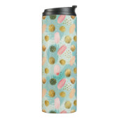 Pastel Confetti Glitter Abstract Patroon (2) Thermosbeker (Gedraaid links)