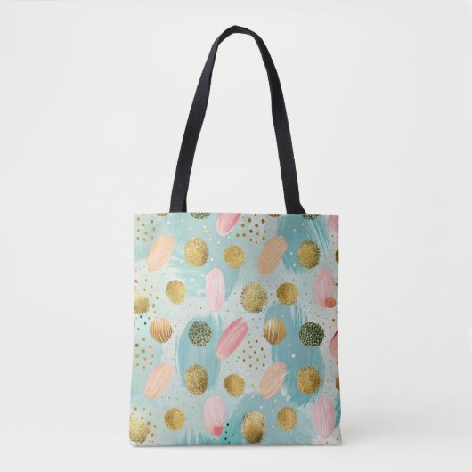 Pastel Confetti Glitter Abstract Patroon (2) Tote Bag (Voorkant)