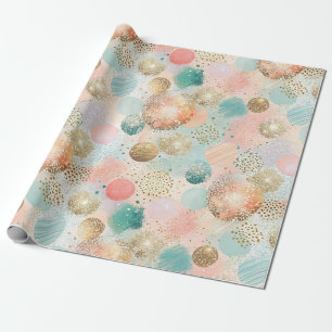 Pastel Confetti Glitter Abstract Patroon Cadeaupapier