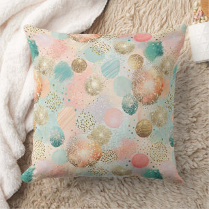 Pastel Confetti Glitter Abstract Patroon Kussen