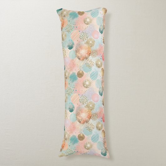 Pastel Confetti Glitter Abstract Patroon Lichaamskussen (Voorkant Verticaal)