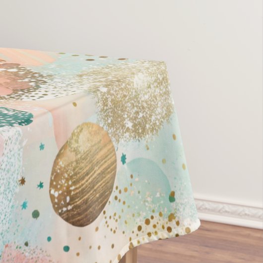 Pastel Confetti Glitter Abstract Patroon Tafelkleed (Voorbeeld)