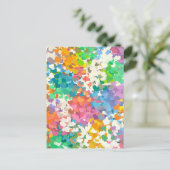 Pastel Confetti Harten Briefkaart (Staand voorkant)