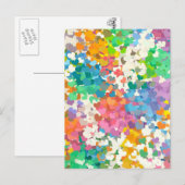 Pastel Confetti Harten Briefkaart (Voorkant / Achterkant)