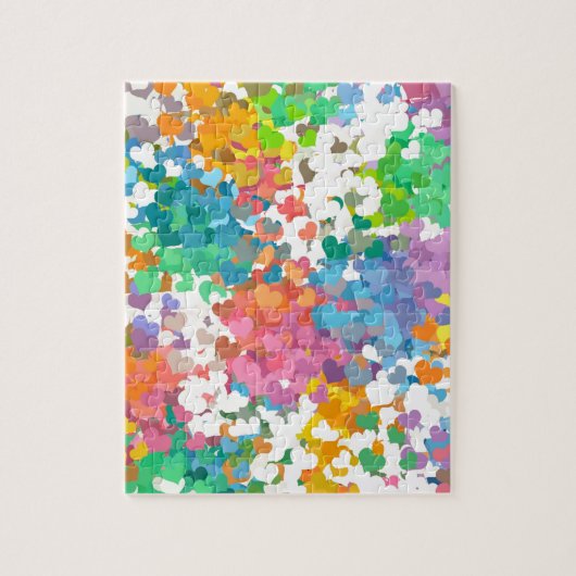 Pastel Confetti Harten Legpuzzel (Verticaal)
