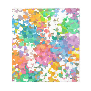 Pastel Confetti Harten Notitieblok