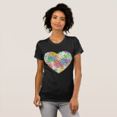 Pastel Confetti Harten T-shirt (Voorkant volledig)