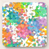 Pastel Confetti Hearts Bier Onderzetter (Voorkant)