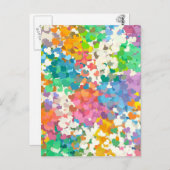 Pastel Confetti Hearts Briefkaart (Voorkant / Achterkant)