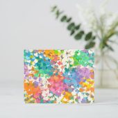 Pastel Confetti Hearts Briefkaart (Staand voorkant)