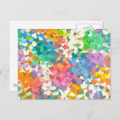 Pastel Confetti Hearts Briefkaart (Voorkant / Achterkant)