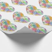 Pastel Confetti Hearts Cadeaupapier (Hoek)