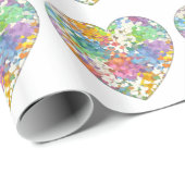 Pastel Confetti Hearts Cadeaupapier (Rol Hoek)